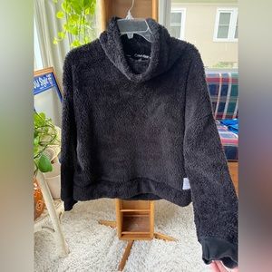 Women’s Black Calvin Klein Fuzzy Sweater